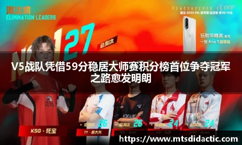 V5战队凭借59分稳居大师赛积分榜首位争夺冠军之路愈发明朗