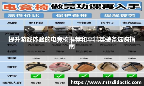 提升游戏体验的电竞椅推荐和平精英装备选购指南